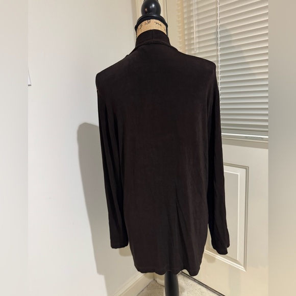 Chico's brown Open-Front cardigan with Stud Accents size 3 Vanity - Picture 4 of 12